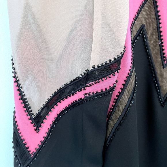 Emilio Pucci Pre Fall 2015 RTW Lightning bolt Gown Maxi Dress Long Sleeve Mesh - Picture 5 of 14